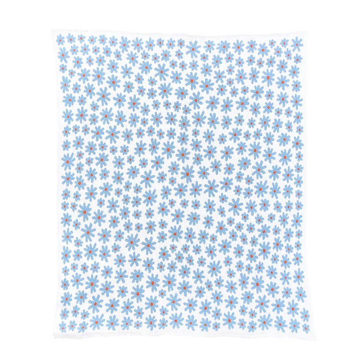 Starry Meadow Throw Blanket - Mist for wholesale by Molly Rose Freeman