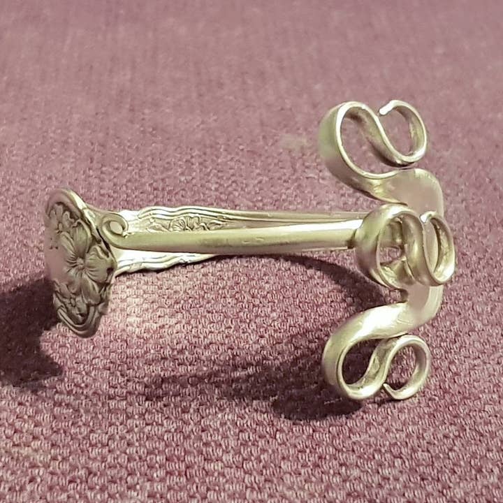 Prata garfo pulseira talheres jóias por atacado de Gleamlety