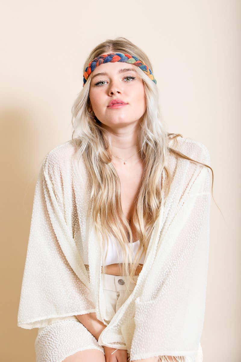 Leto Accessories - Wholesale Fashion Headband - Women's - Tie Dye Braided Headwrap - Free Spirit Expression4