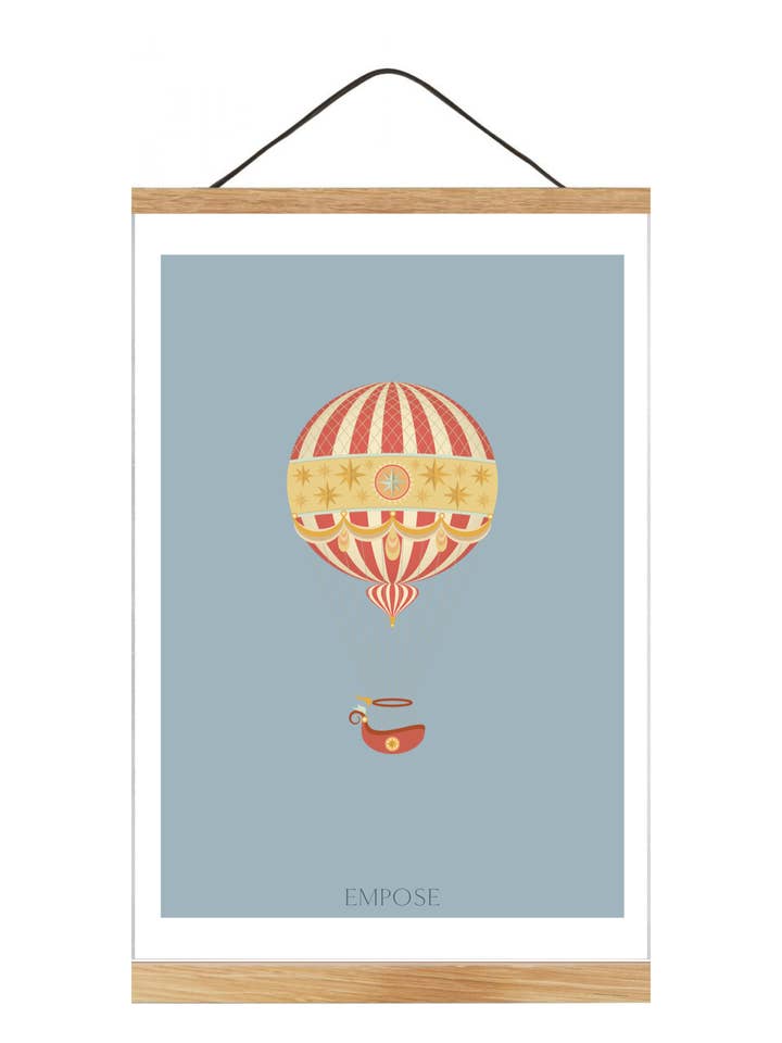 Air Balloon Plakat - Blå for engroshandel hos Empose