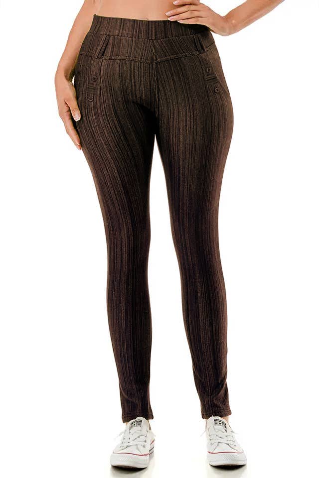 Color 5 - Wholesale Pants - Women's - Winter fur lined  warm skinny jegging pants with pockets13