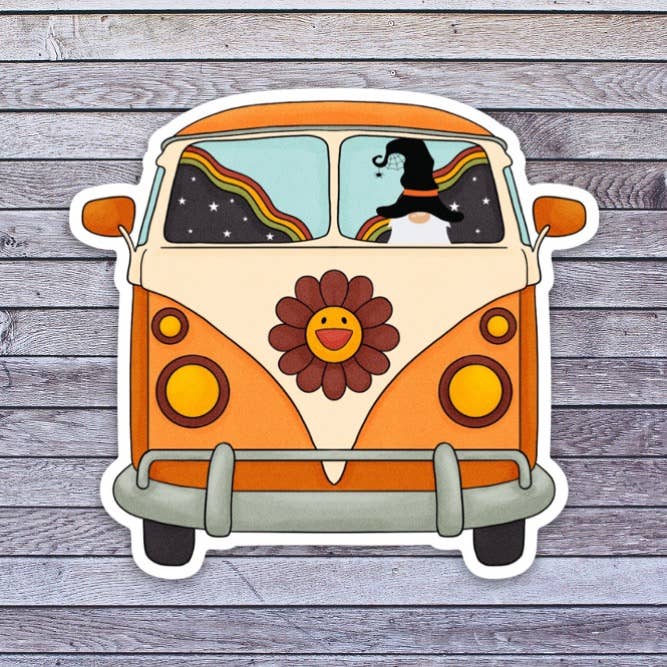 VW Fall Gnome vinyl sticker for wholesale by LoLo Pond