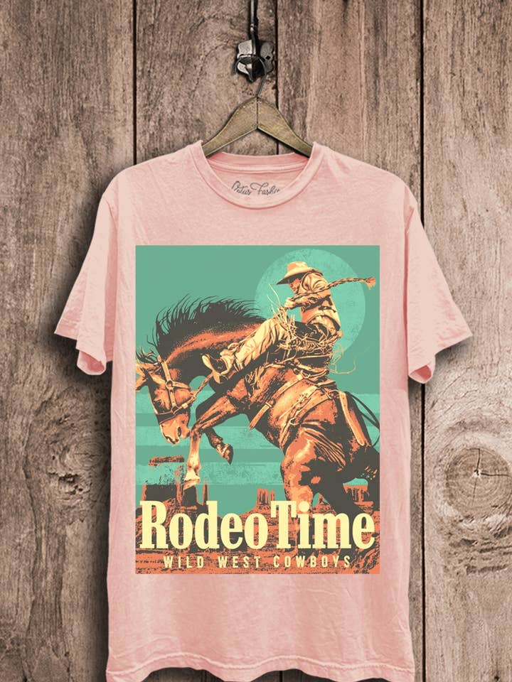 Lotus Fashion Collection - Wholesale T-Shirt (Graphic) - Women's - Rodeo Time Wild West Cowboys Graphic Top2