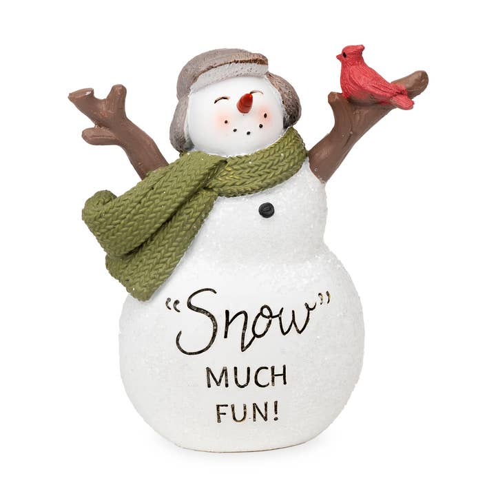 Snowman w/Bird - Snow Much Fun for wholesale by Blossom Bucket & Crossroads Home