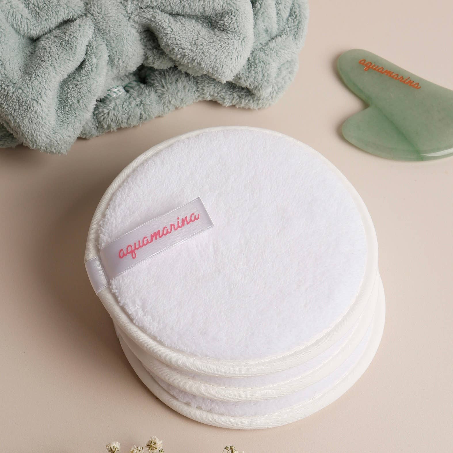 Aquamarina Beauty – wholesale Cotton pad – Magic Cleansing Puffs • Set of 3 in Pouch5