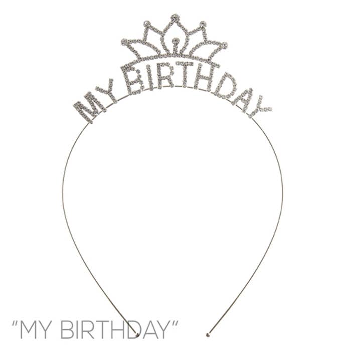 Crystal „Min fødselsdag“ hovedbånd for engroshandel hos Peaceful Village Inc.