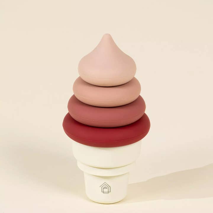 Coco Village - Wholesale Stacking Rings Game - Baby - 3 Sets of Silicone Stackable Ice Cream Cones (18 pcs)