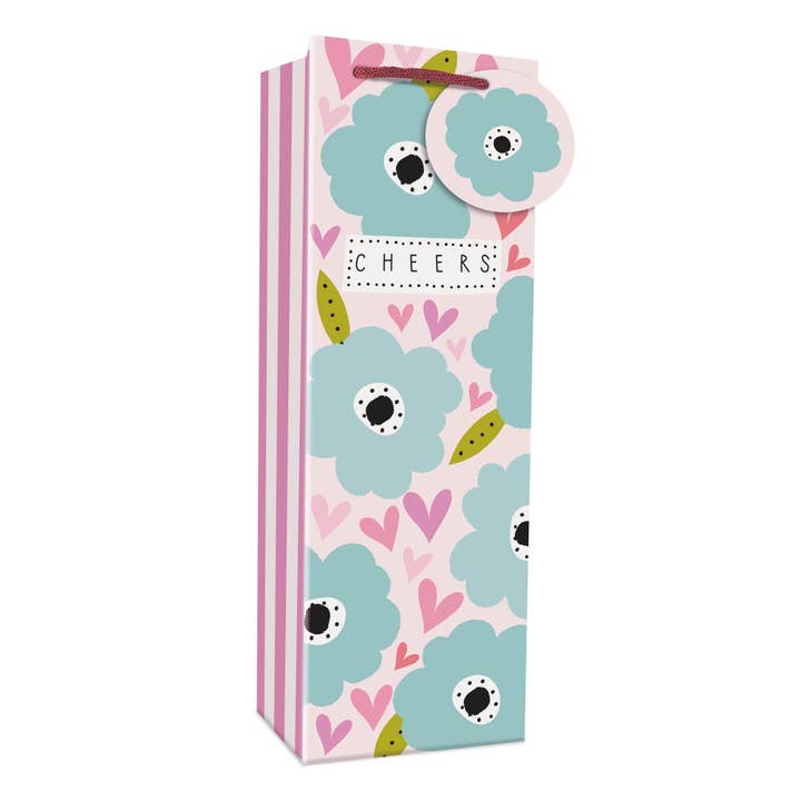 Bolsa de Regalo para Botella Corazones y Flores para venta al por mayor de Belly Button Designs