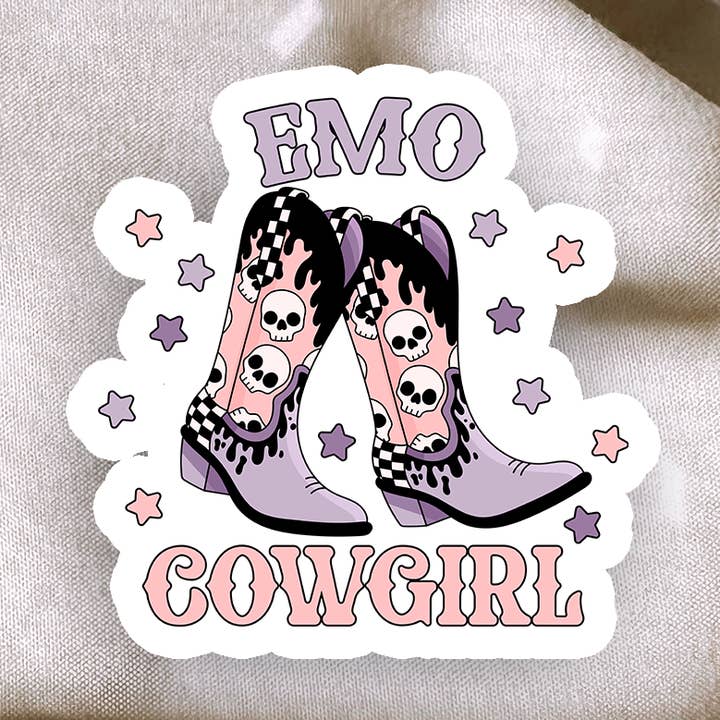 Emo Cowgirl Sticker for wholesale by amarieacreates
