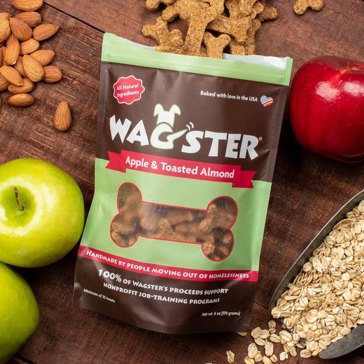 Apple & Toasted Almond for wholesale by Wagster Dog Treats