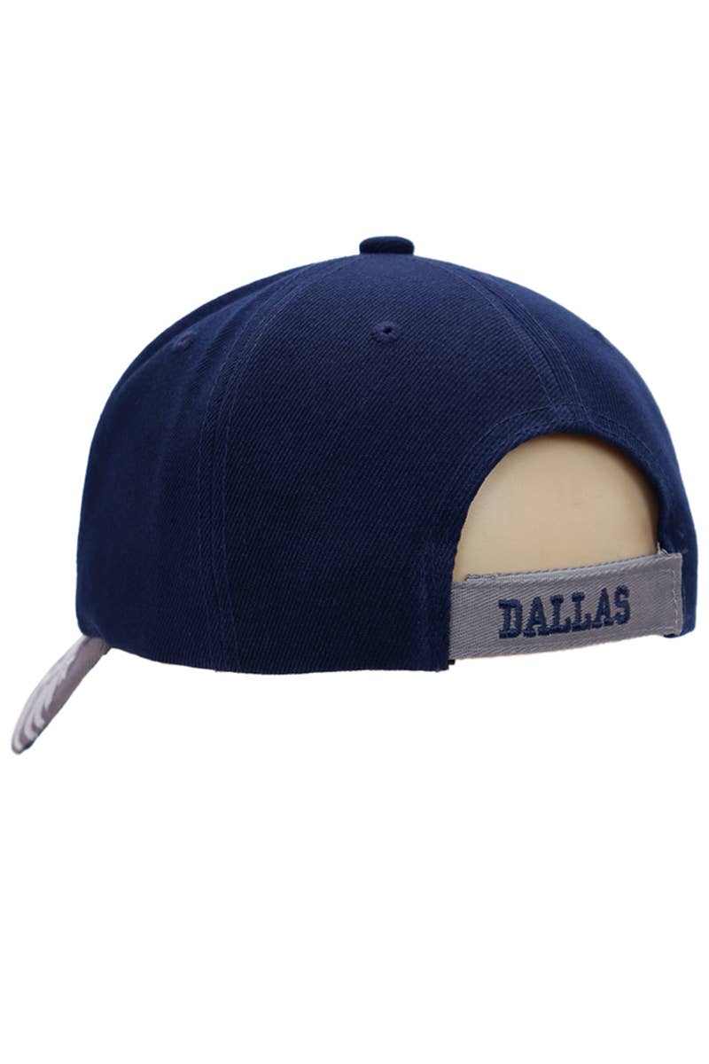 Cap Zone - Wholesale Baseball Cap - Unisex - Dallas Logo Embroidered Twill Acrylic Baseball Cap5