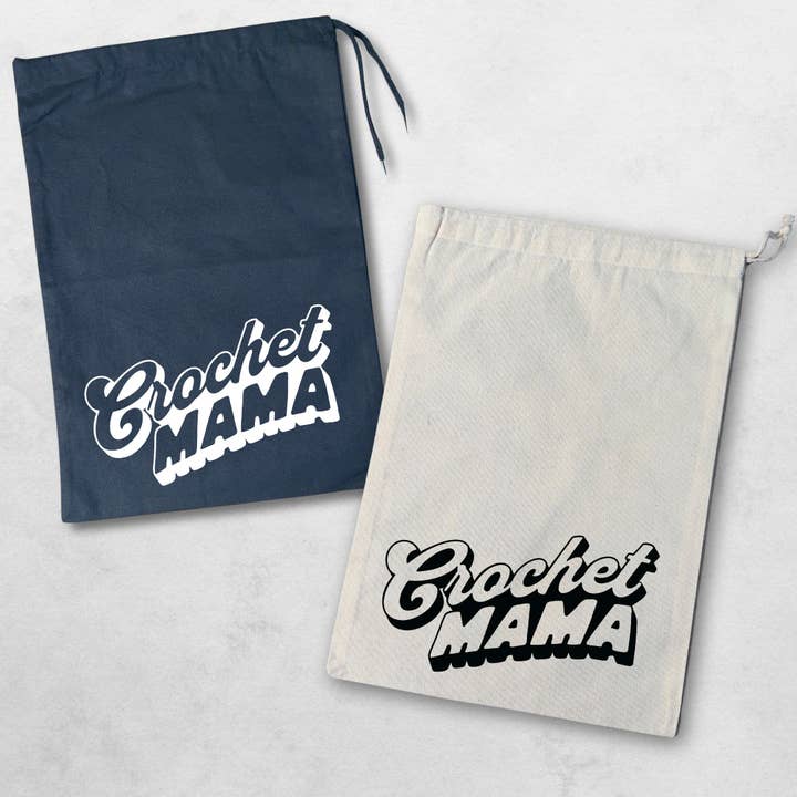 Anna B. Shop - Wholesale Drawstring bag – women's - Crochet and Knit Mama Drawstring Project Bag