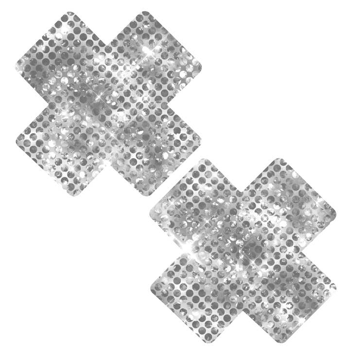 Niptees - Wholesale Nipple Pasties - Women's - Sequin X Cross Nipple Cover Pasties6