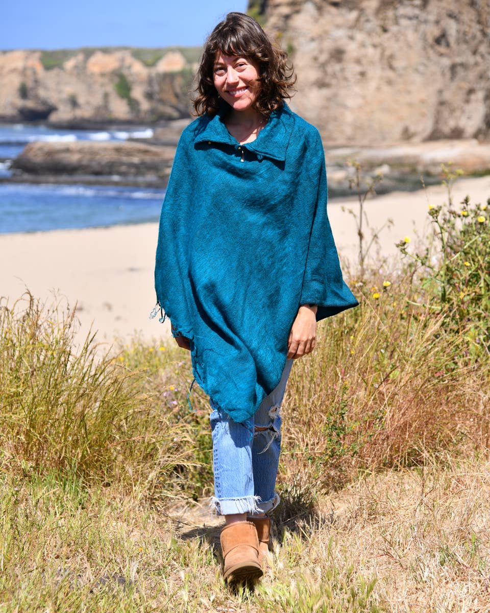 Zig Zag Asian Collection - Wholesale Poncho - Women's - Brushed Woven Poncho 30
