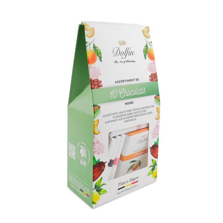 Dolfin - Wholesale Chocolate box - Assortments of 10 10g dark chocolate bars2