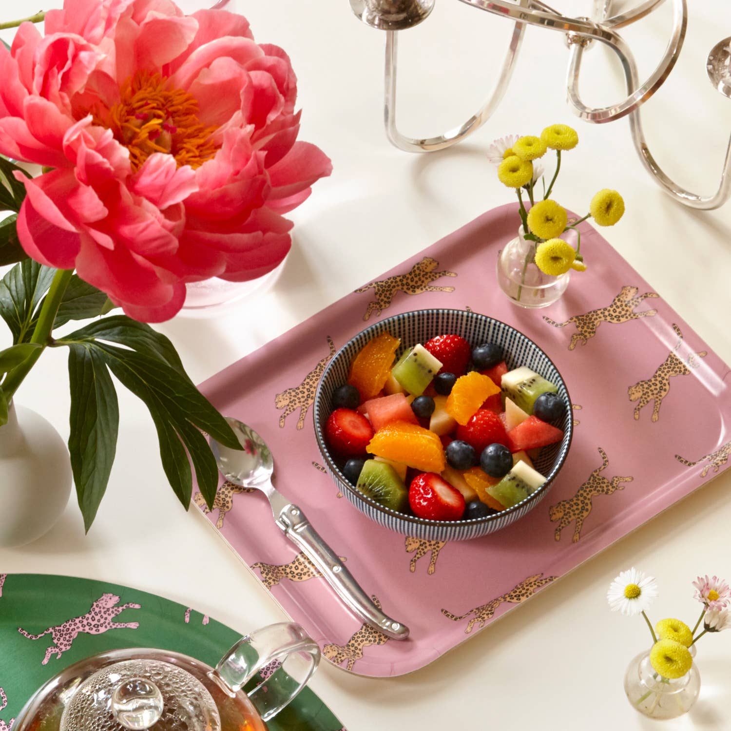 BLU KAT - Wholesale Serving Tray - Yellow Leopard Serving Tray - 27x20 cm1