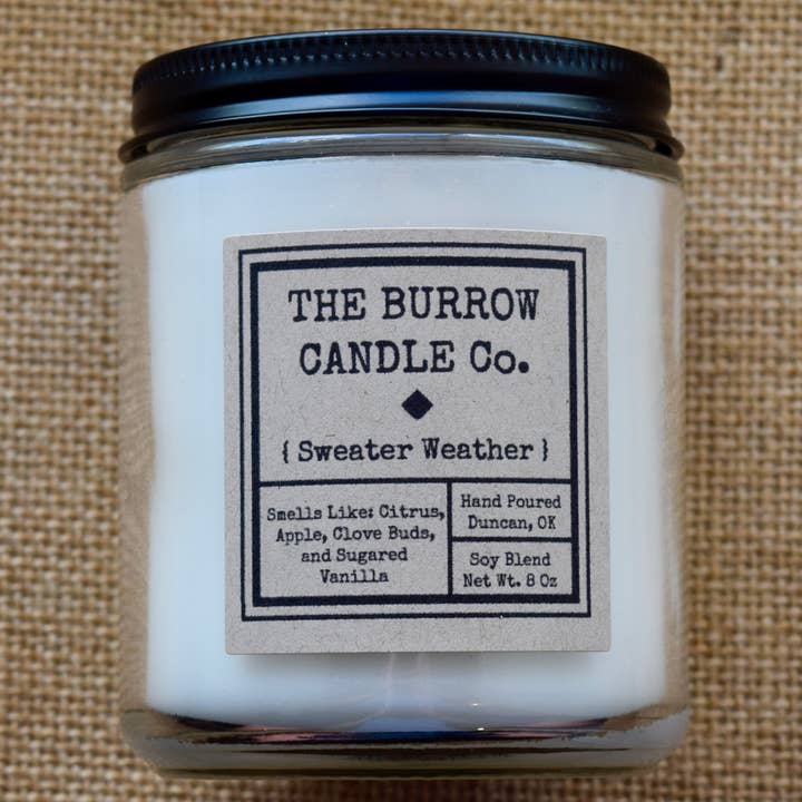 Sweater Weather - Fall for wholesale by The Burrow Candle Company