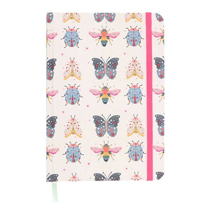 Something Different Wholesale - Wholesale Notebook - Floral Bug Print A5 Notebook1