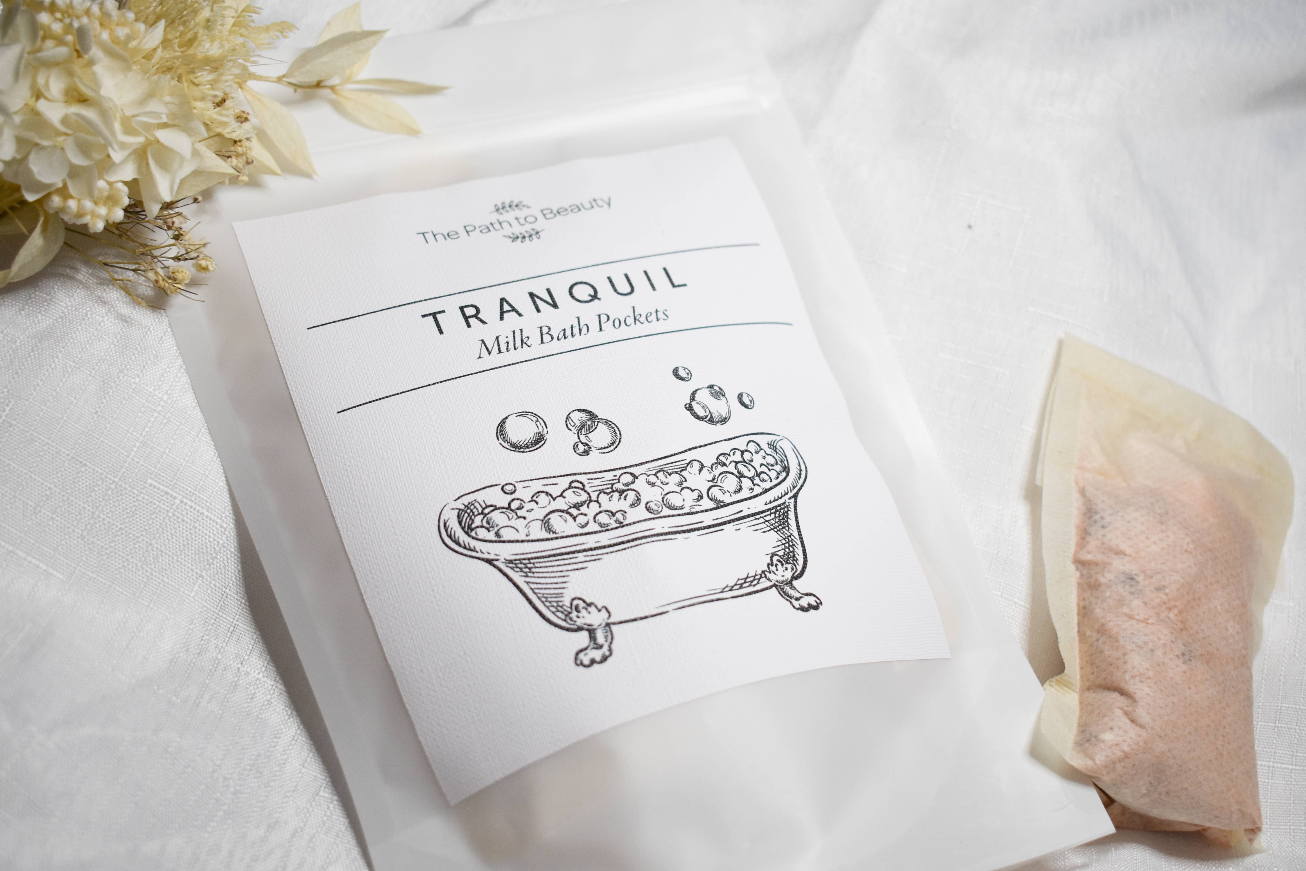 The Path to Beauty - Wholesale Bath soak/milk - TRANQUIL Milk Bath Pockets2