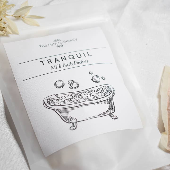 The Path to Beauty - Wholesale Bath soak/milk - TRANQUIL Milk Bath Pockets2