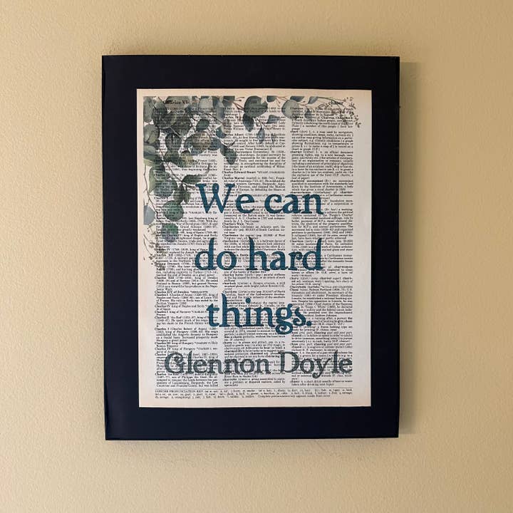 Bookish Birds - Wholesale Art Print - We can do hard things | Dictionary Print | Vintage Book Art1