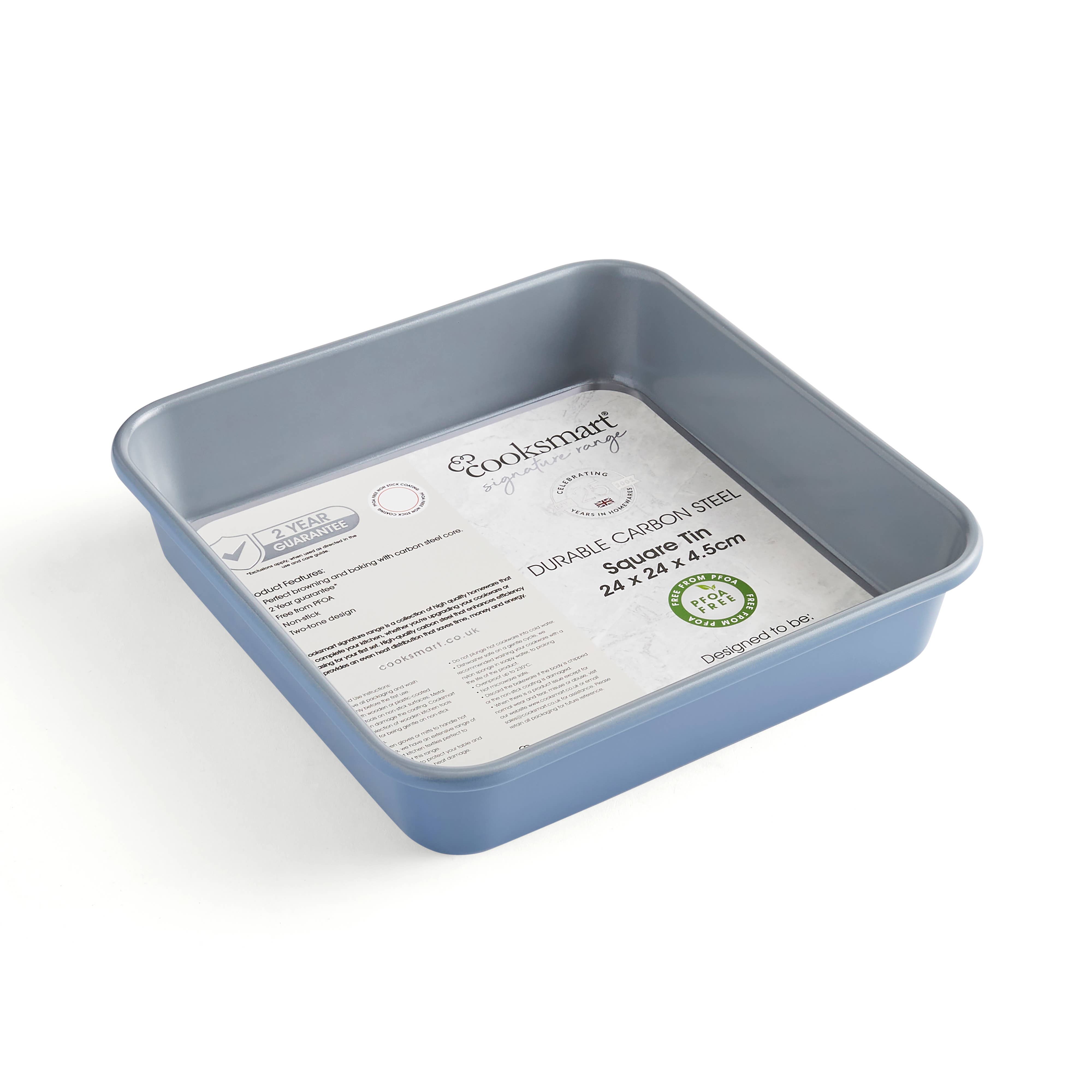 Blå Tofarvet firkantet dåse 24 cm for engroshandel på Faire0