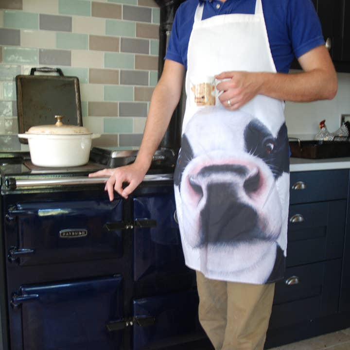 Forklæde 'Silly Moo' voksen størrelse for engroshandel hos Lucy's Farm