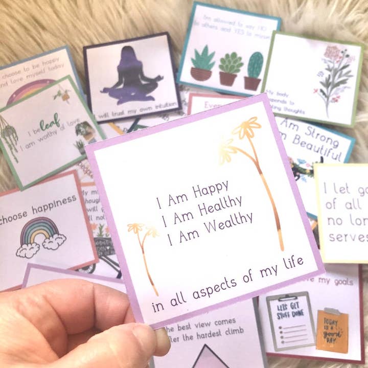 Jewels For Hope – Großhandel Briefpapier-/Postkarten-Set – Positive Affirmationskarten, Inspirierende Mantras