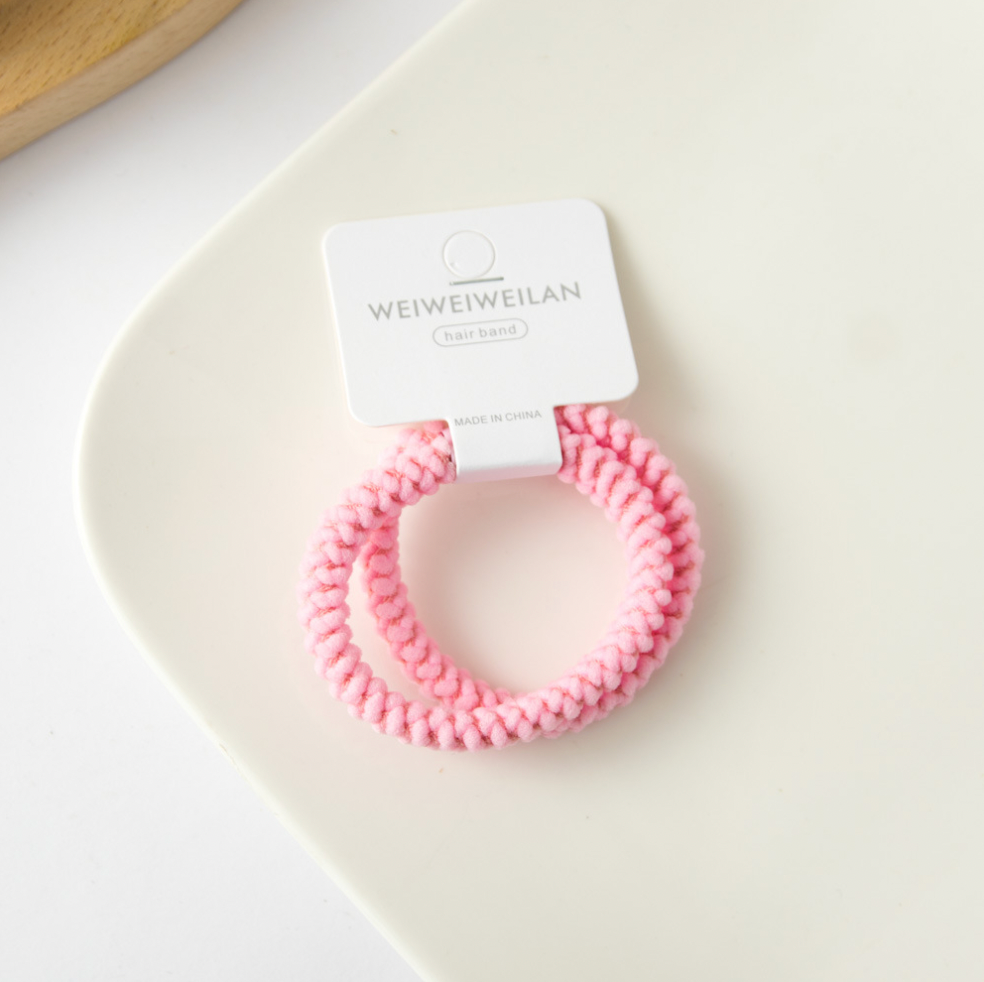XO Fashion - Wholesale Hair Tie - HT5008 Solid Color Cute Missy Hair Tie 2/unit0