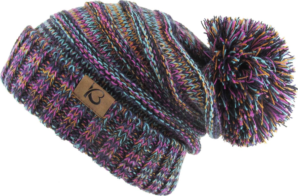 KBETHOS – Großhandel Beanie – Damen – Chunk Pom Pom Grobstrick-Mütze mit Zopfmuster und Rippenstrick13