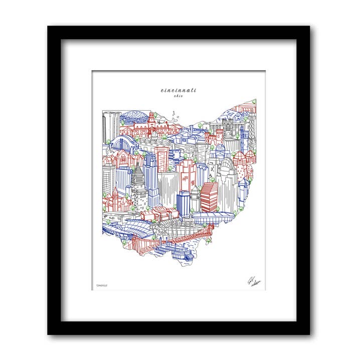 Cincinnati Ohio Wanddekor für den Großhandel von Townsville Art