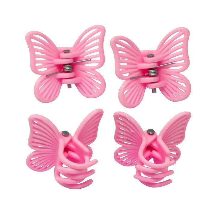 Grampos de cabelo com garra borboleta - (Tamanho da embalagem: 6) por atacado de Pink Poppy