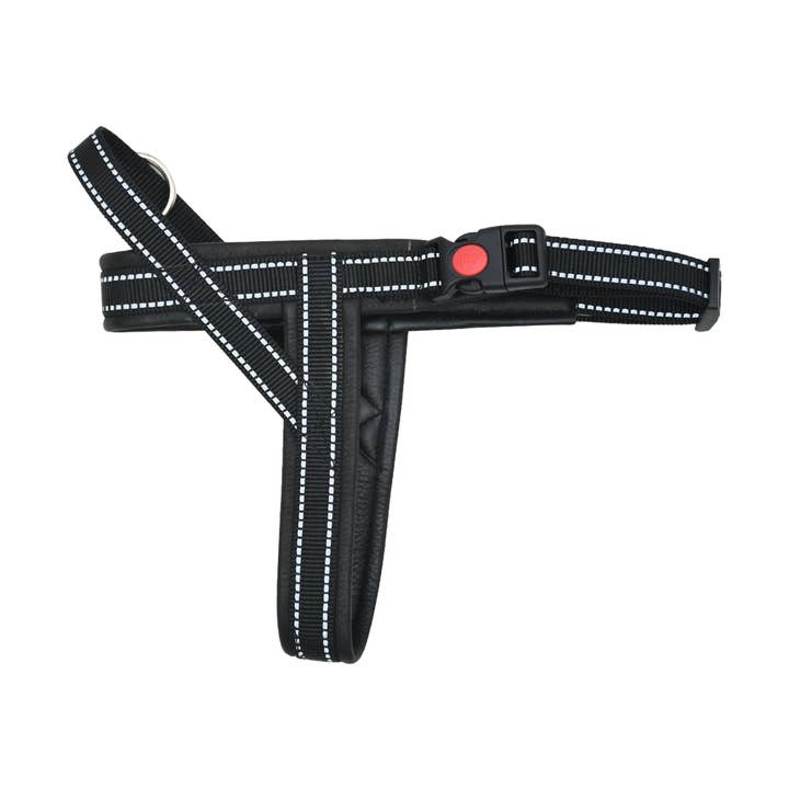 Andningsbart luftnät reflekterande natt säkerhet hundsele för wholesale av USA Leather Shop