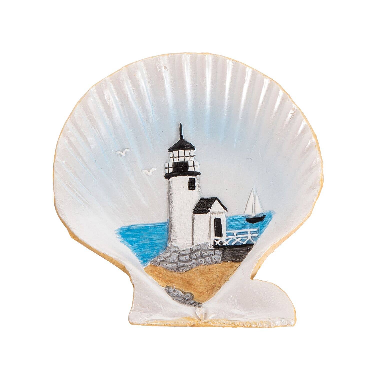 Beachcombers - Wholesale Decorative Plate/Dish/Bowl - SALE Black Lighthouse Dish 3.14"