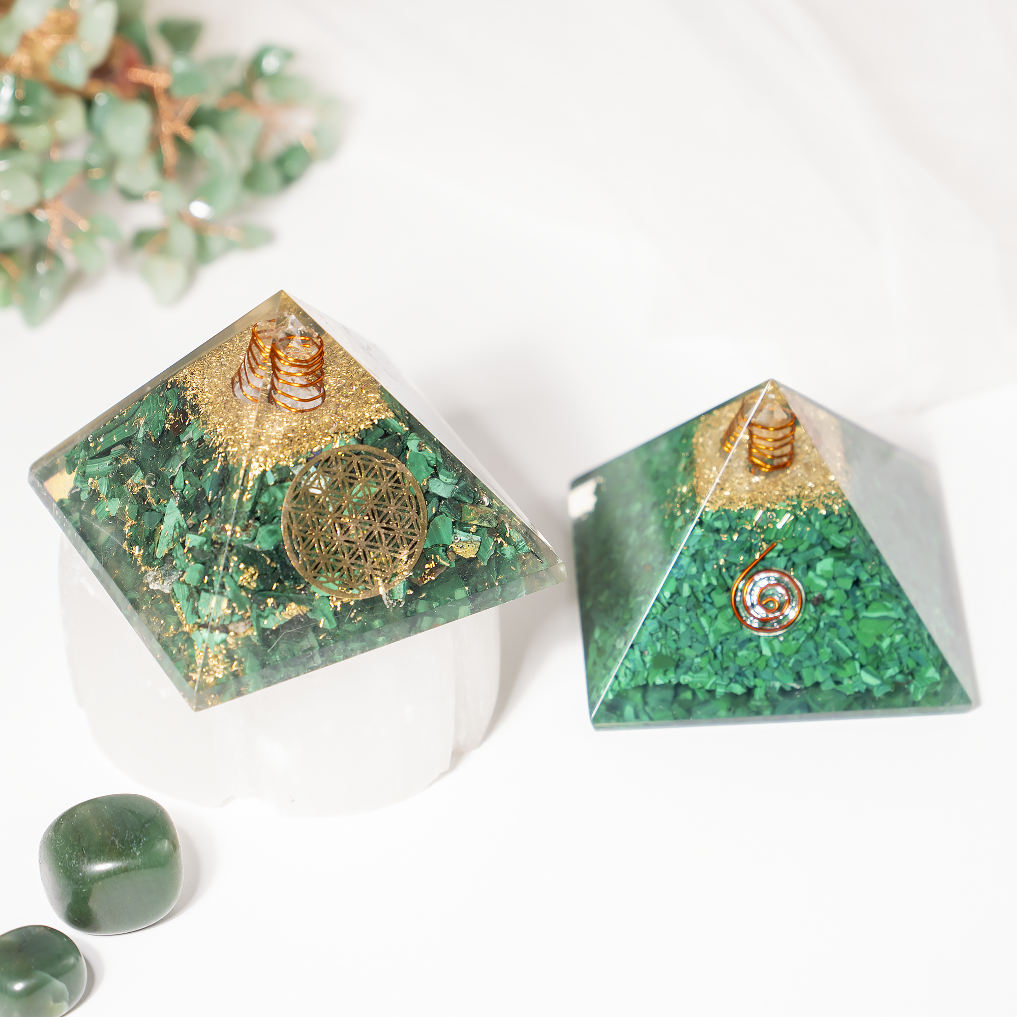 Soothing Crystals – wholesale Spiritual stone/crystal – Orgone Pyramid |Synthetic Malachite | Crystal Energy Pyramid8