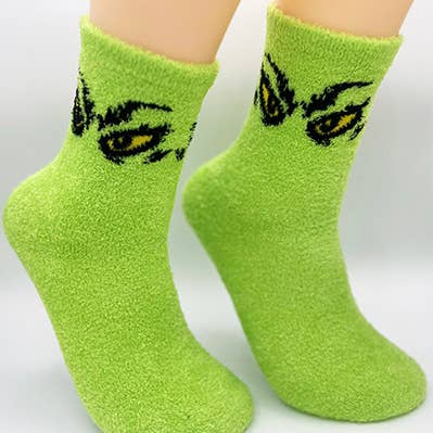 Grinch Fuzzy for wholesale by Sock Cellar