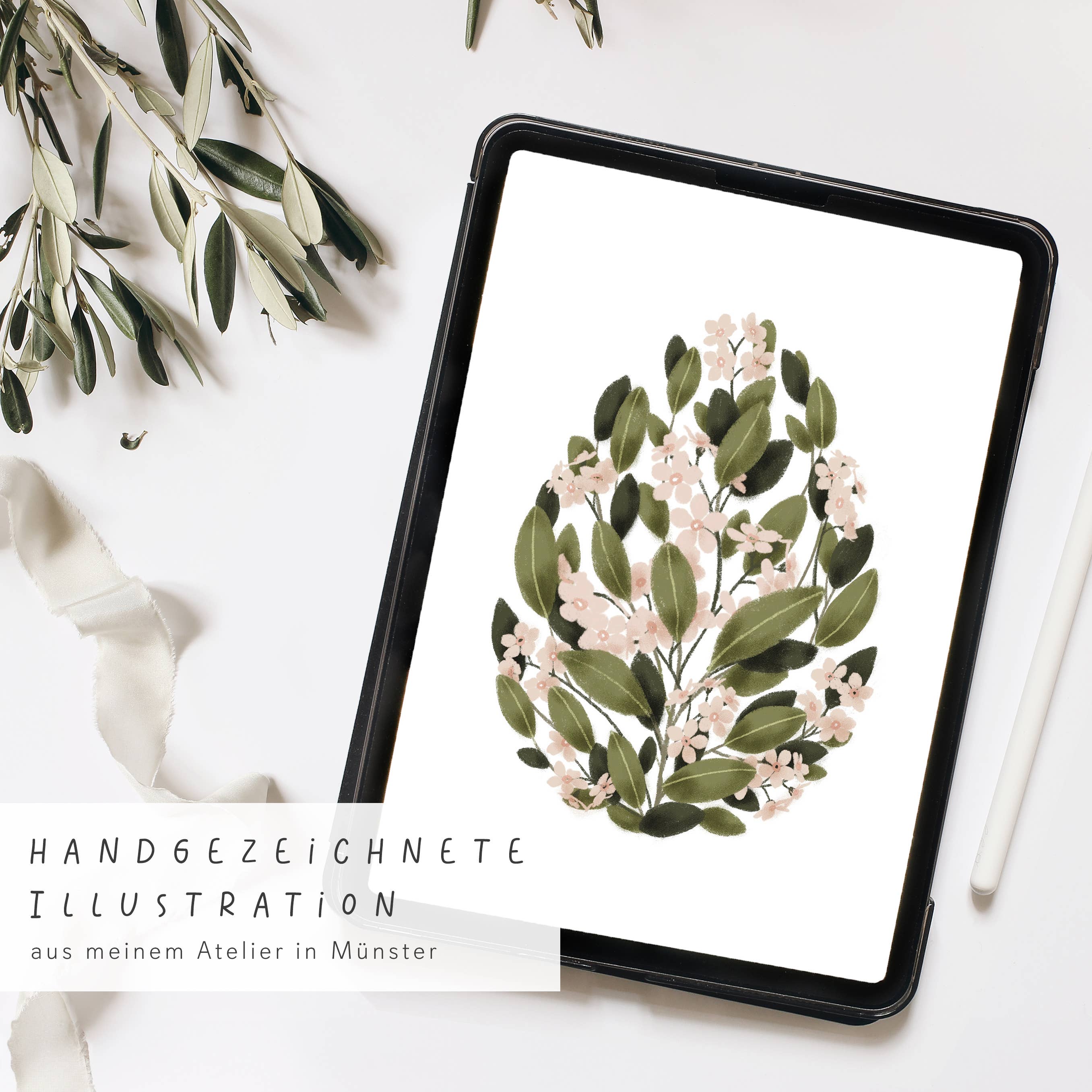 Wildblumen Atelier – Engroshandel Postkort – Påskekort Blomster Æg Glædelig Påske, FSC-certificeret2