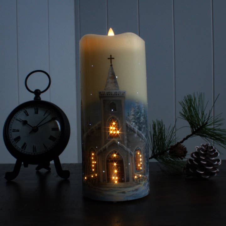 Glow Decor - Wholesale Flameless Candle - The Chapel Fiber Optic Candle2