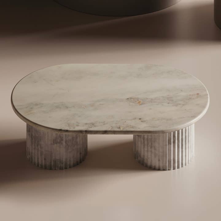 Belaré Home - Wholesale Coffee Table - Waverly White Marble Coffee Table - Italian Contemporary Design1