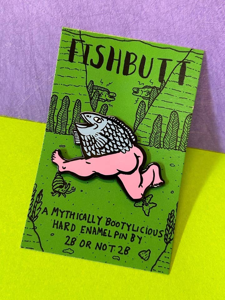 Spilla in smalto Sirena al contrario con coda di pesce per la vendita all'ingrosso da parte di 2B Or Not 2B