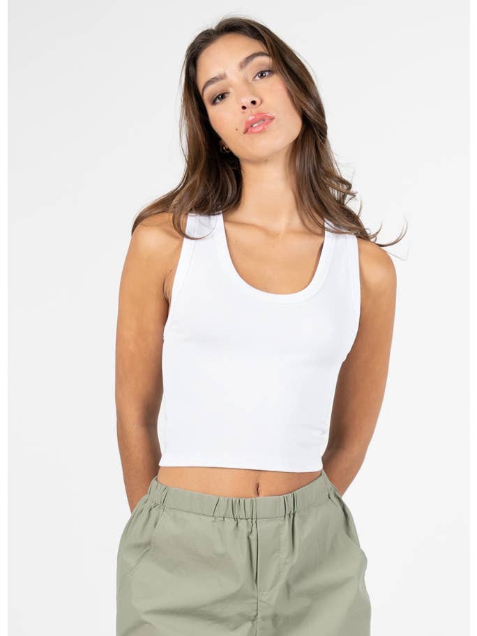 C'est Moi Clothing Co - Wholesale Tank Top - Women's - Bamboo Rib Deep Scoop Neck Tank- CEBT10141