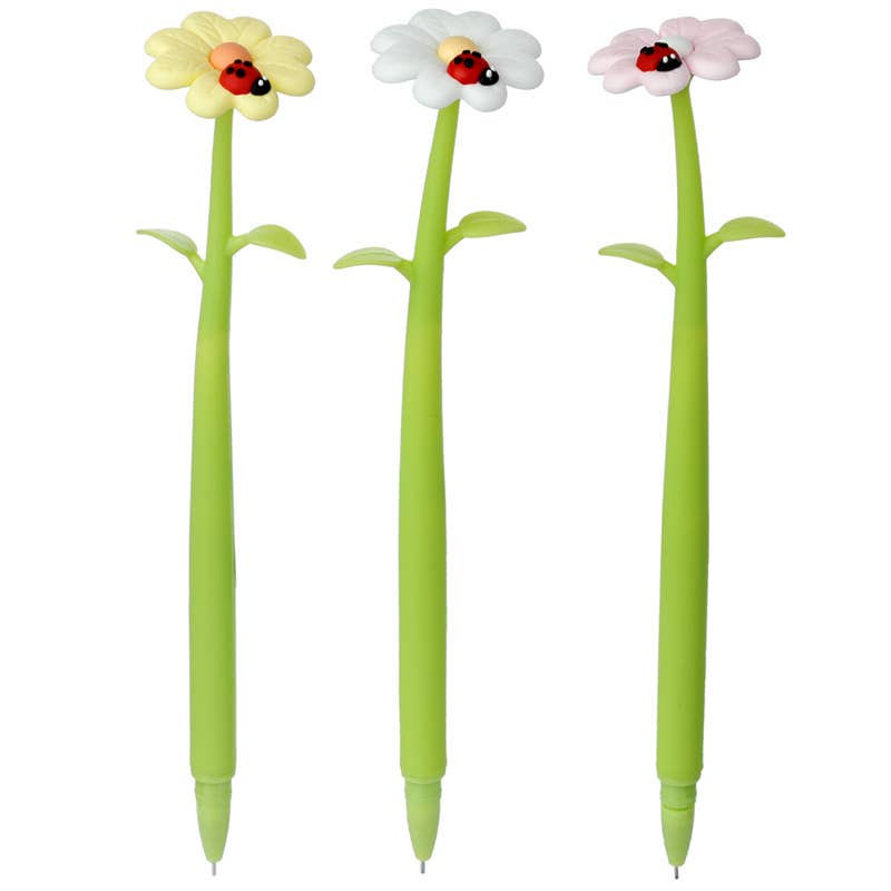 Puckator Ltd – wholesale Pen – Botanical Gardens Ladybird Flower Fine Tip Pen1