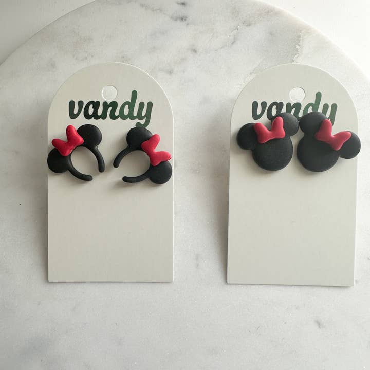 Vandy Visuals Shop - Wholesale Dangle Earrings - Mickey and Minnie Mouse Ears Bow Park EarringsĀ 4