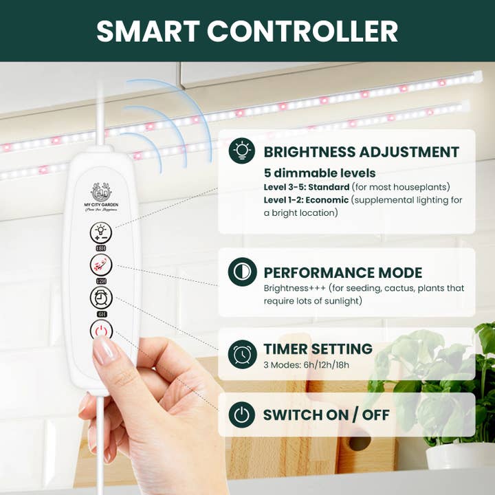 MY CITY GARDEN - Wholesale Garden tool - FLEX GROW - Silicone Tube LED Grow Light, 4000K, 2pcs - pro5