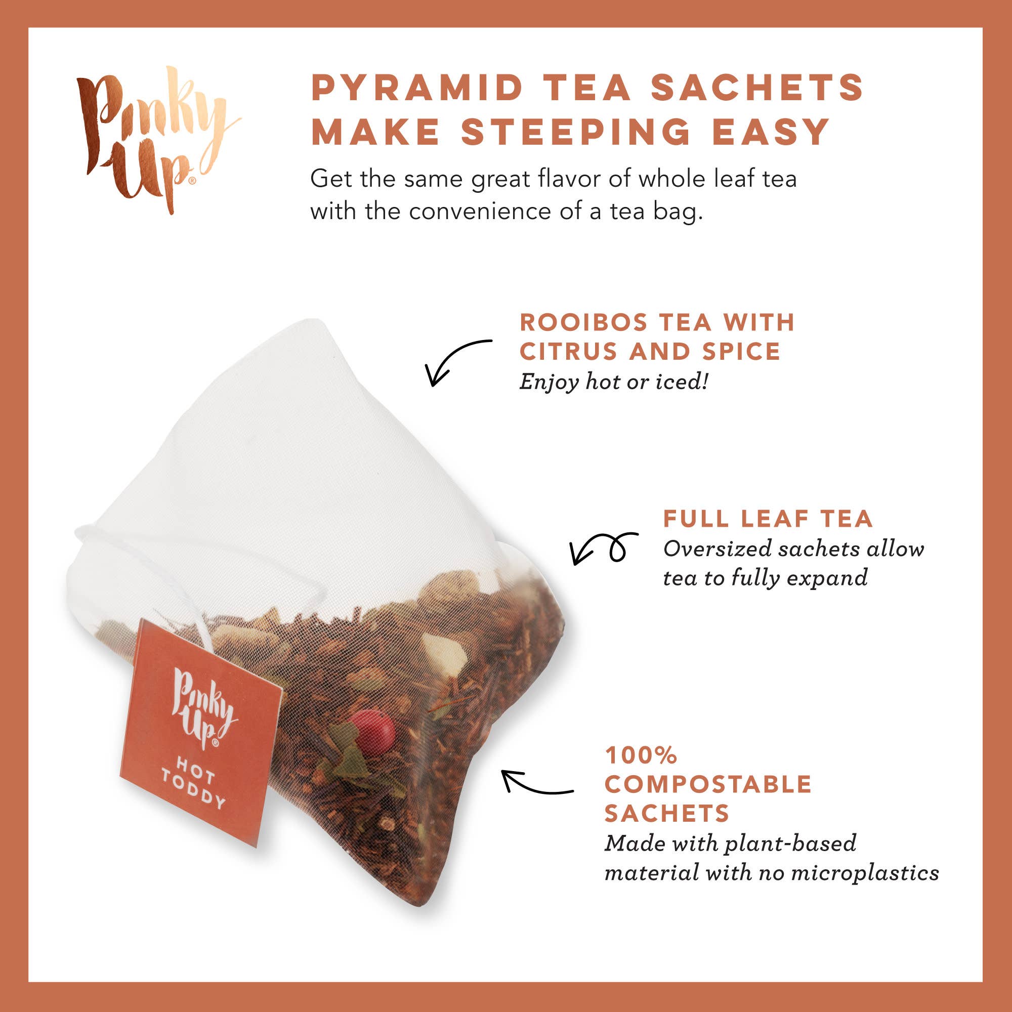 Pinky Up - Wholesale Tea Bags - Hot Toddy Rooibos Tea 15 Sachets5