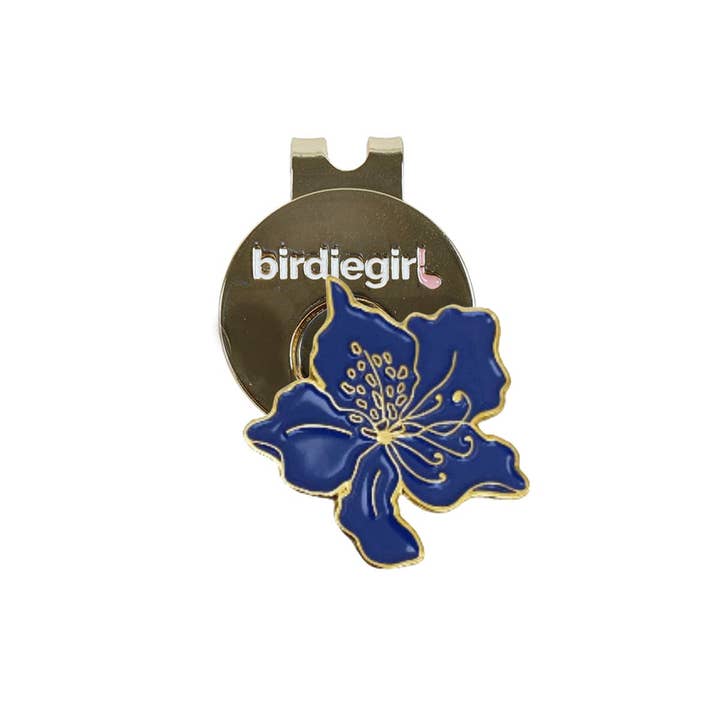 Birdie Girl Golf - Vente Accessoires de sport - Marqueur de balle de golf pour femmes Azalea Flower avec pince à chapeau3