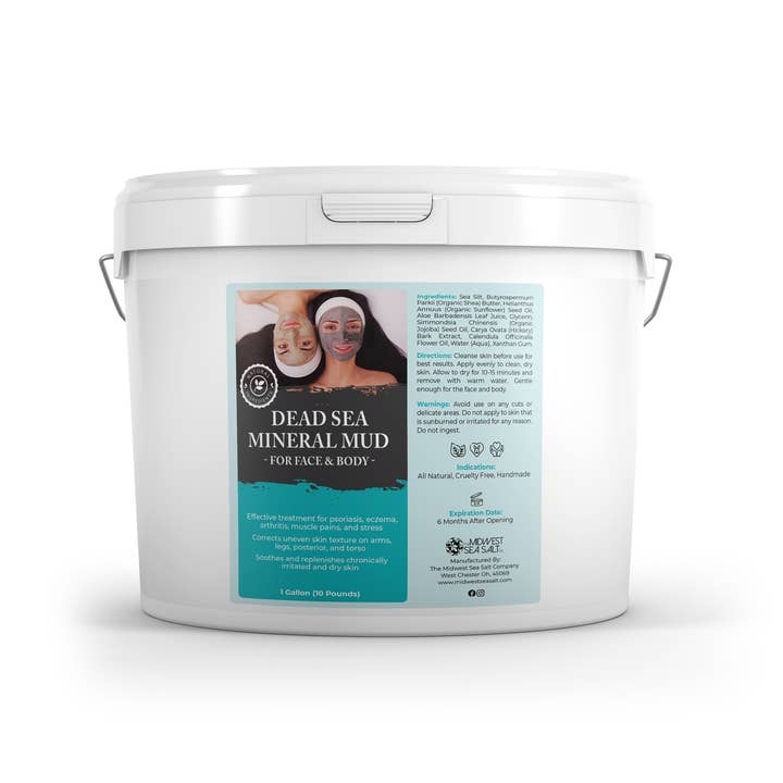 The Midwest Sea Salt Company - Wholesale Gezichtsmasker - Zwarte moddermasker uit de Dode Zee - 128 oz