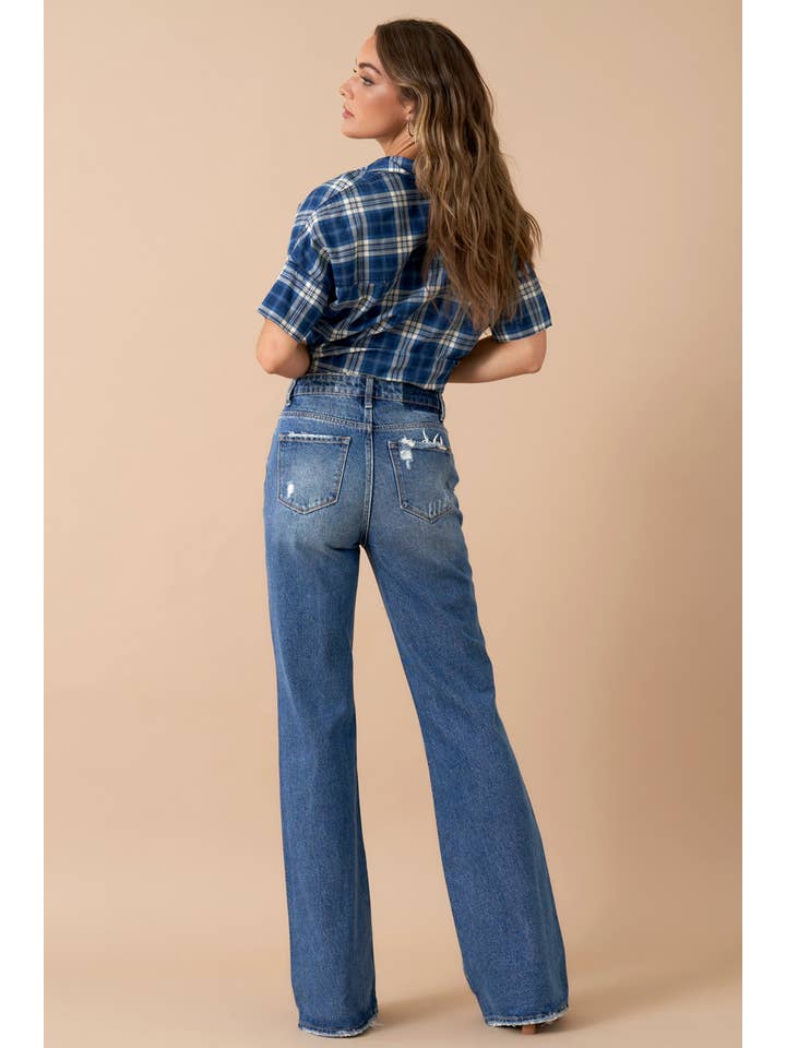 Insane Gene USA - Wholesale Jeans - Women's - High Rise Relaxed Boot Cut Denim5