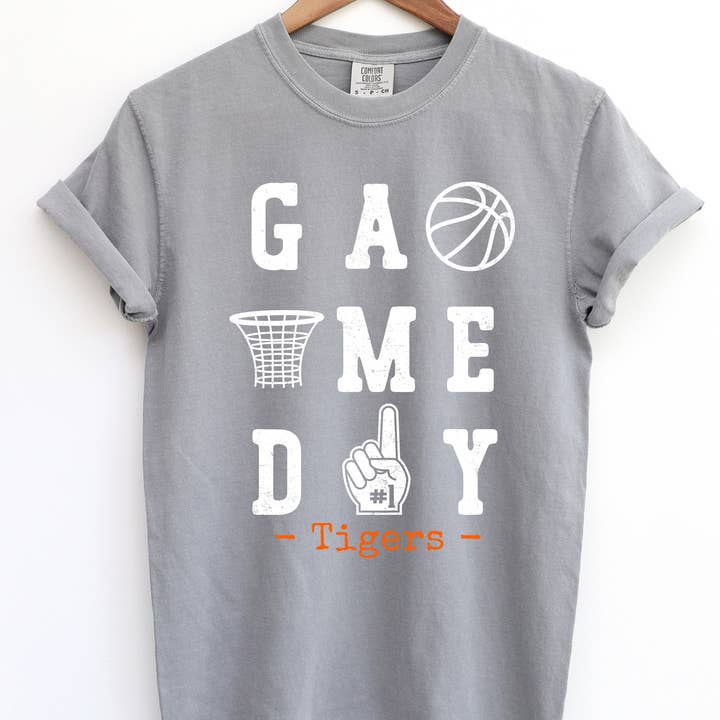 Game Day Basketball - Custom Mascot Graphic T-Shirt and other Purchase Wholesale custom basketball jerseys. Free Returns & Net 60 Terms on Faire trending on Faire.