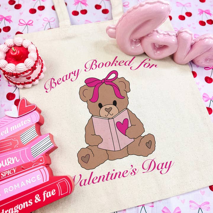 Beary für den Valentinstag ausgebucht Canvas-Tragetasche für den Großhandel von The Swoon Room